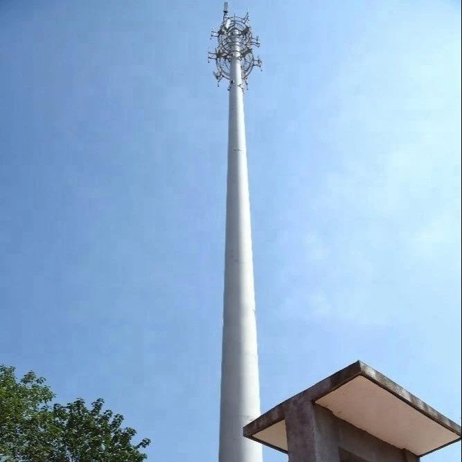 Hot Dip Galvanized Steel Monopole Antenna Pole Wifi Telecommunication Tower